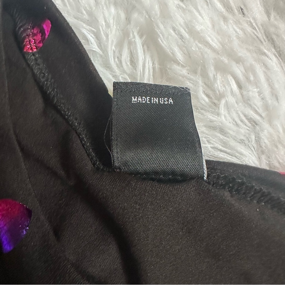Pixie Lane | Black Foil Rainbow Heart Dress | Size 9/10 - Picture 7 of 10
